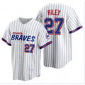 Boles Atlanta Braves #27 Austin Riley 2021 City Connect Stitched White  Jersey