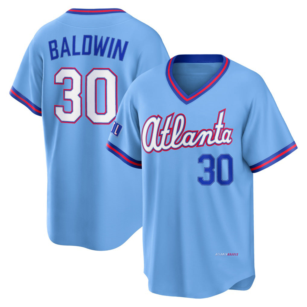 Boles Atlanta Braves #30 Drake Baldwin Powder Blue  2026 City Connect Stadium Jersey