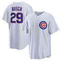 Boles  Chicago Cubs #29 Michael Busch White  Home Replica Jersey