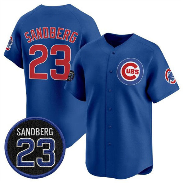 Boles  Chicago Cubs #23 Ryne Sandberg Royal  'Ryne Sandberg Tribute' Vapor Limited V2 Stitched Jersey