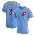 Boles  Philadelphia Phillies #3 Bryce Harper Light Blue  Alternate Elite Jersey