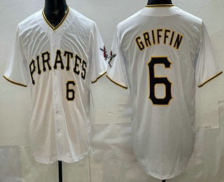 Boles  Pittsburgh Pirates #6 Konnor Griffin White  Limited Jersey