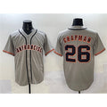 Boles  San Francisco Giants #26 Matt Chapman Gray   Cool Base Stitched Jersey 2