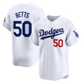 Boles Los Angeles Dodgers #50 Mookie Betts White  Home Limited Player Jersey