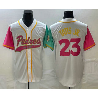 Boles  San Diego Padres #23 Fernando Tatis Jr White  NEW 2023 City Connect Cool Base Stitched Jersey 3