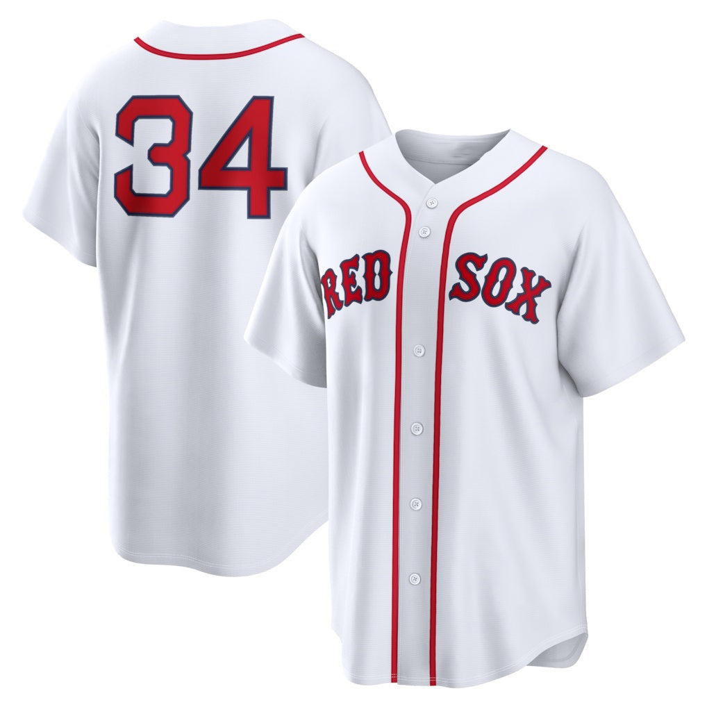 Boles Boston Red Sox #34 David Ortiz White  Home Replica Jersey