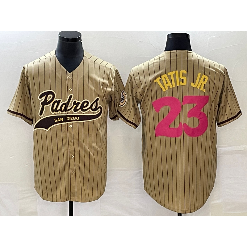 Boles  San Diego Padres #23 Fernando Tatis Jr Tan  NEW 2023 City Connect Cool Base Stitched Jersey 2