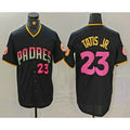 Boles  San Diego Padres #23 Fernando Tatis Jr Number Black  20th Anniversary Cool Base Stitched Jersey