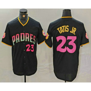 Boles  San Diego Padres #23 Fernando Tatis Jr Number Black  20th Anniversary Cool Base Stitched Jersey