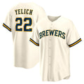 Boles    Milwaukee Brewers #22 Christian Yelich White  Home Replica Jersey