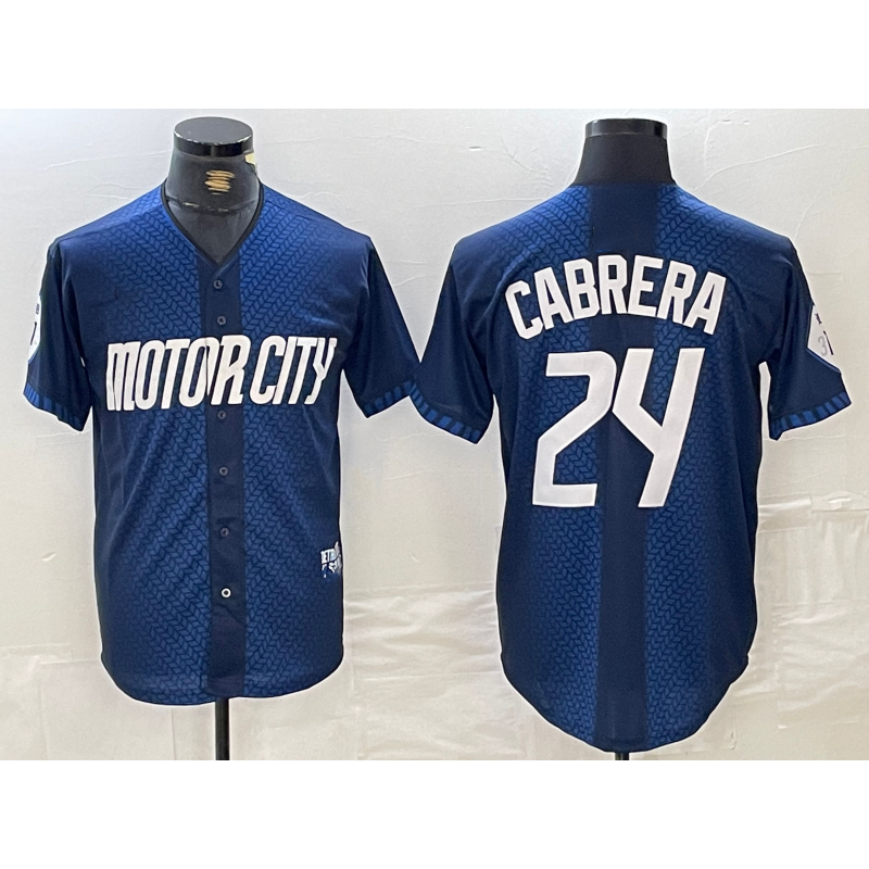 Boles Detroit Tigers #24 Miguel Cabrera Navy  2024 City Connect Cool Base Limited Stitched Jersey