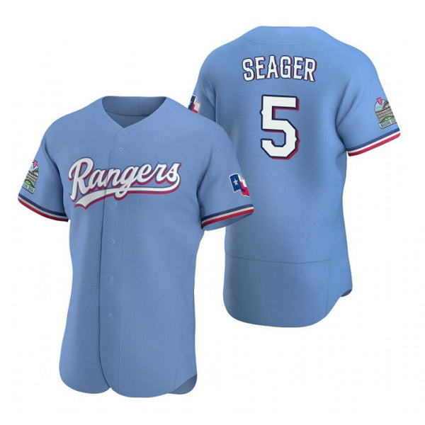 Boles Texas Rangers #5 Corey Seager Light Blue  Flex Base Stitched Jersey