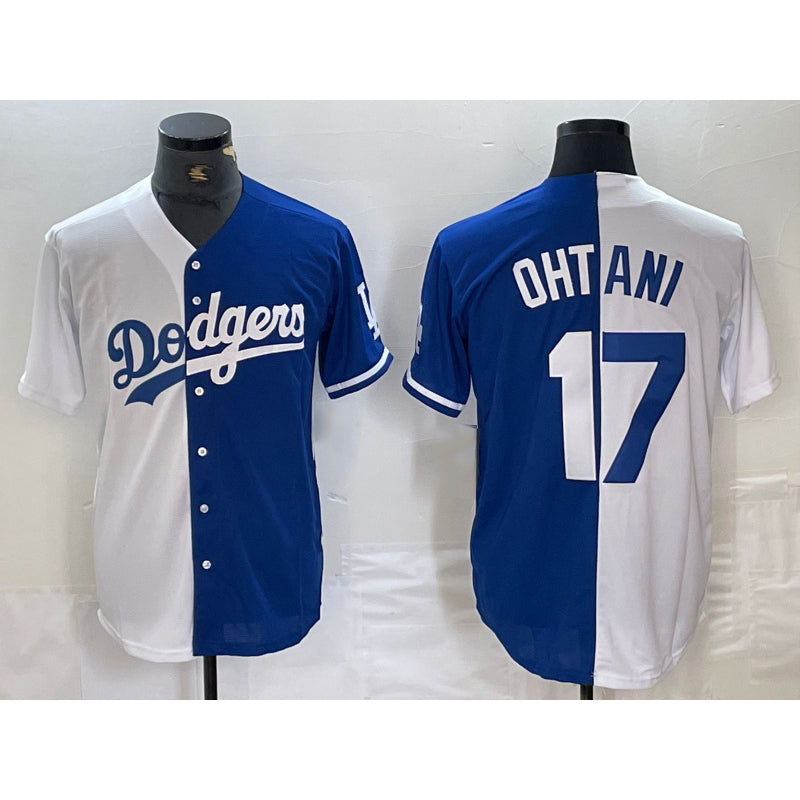 Boles Los Angeles Dodgers #17 Shohei Ohtani White Blue  Two Tone Stitched Jerseys
