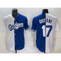 Boles Los Angeles Dodgers #17 Shohei Ohtani White Blue  Two Tone Stitched Jerseys