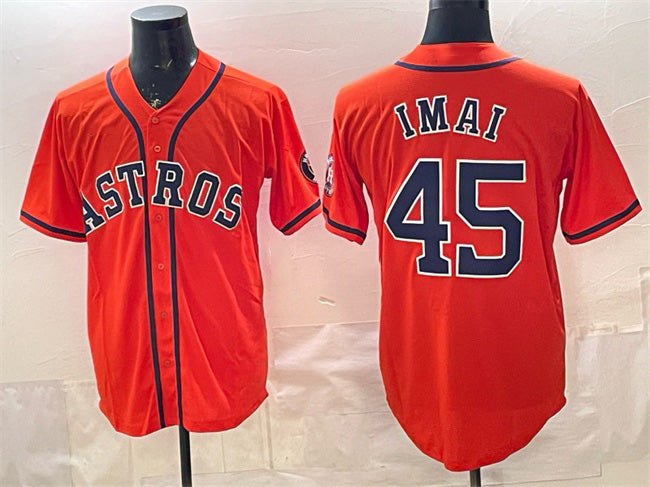 Boles Houston Astros #45 Tatsuya Imai Orange  Cool Base Stitched Jersey
