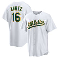 Boles  Oakland Athletics  #16 Nick Kurtz White  Home Replica Player Jersey