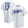 Boles Los Angeles Dodgers #17 Shohei Ohtani White  Home Replica Player Jersey