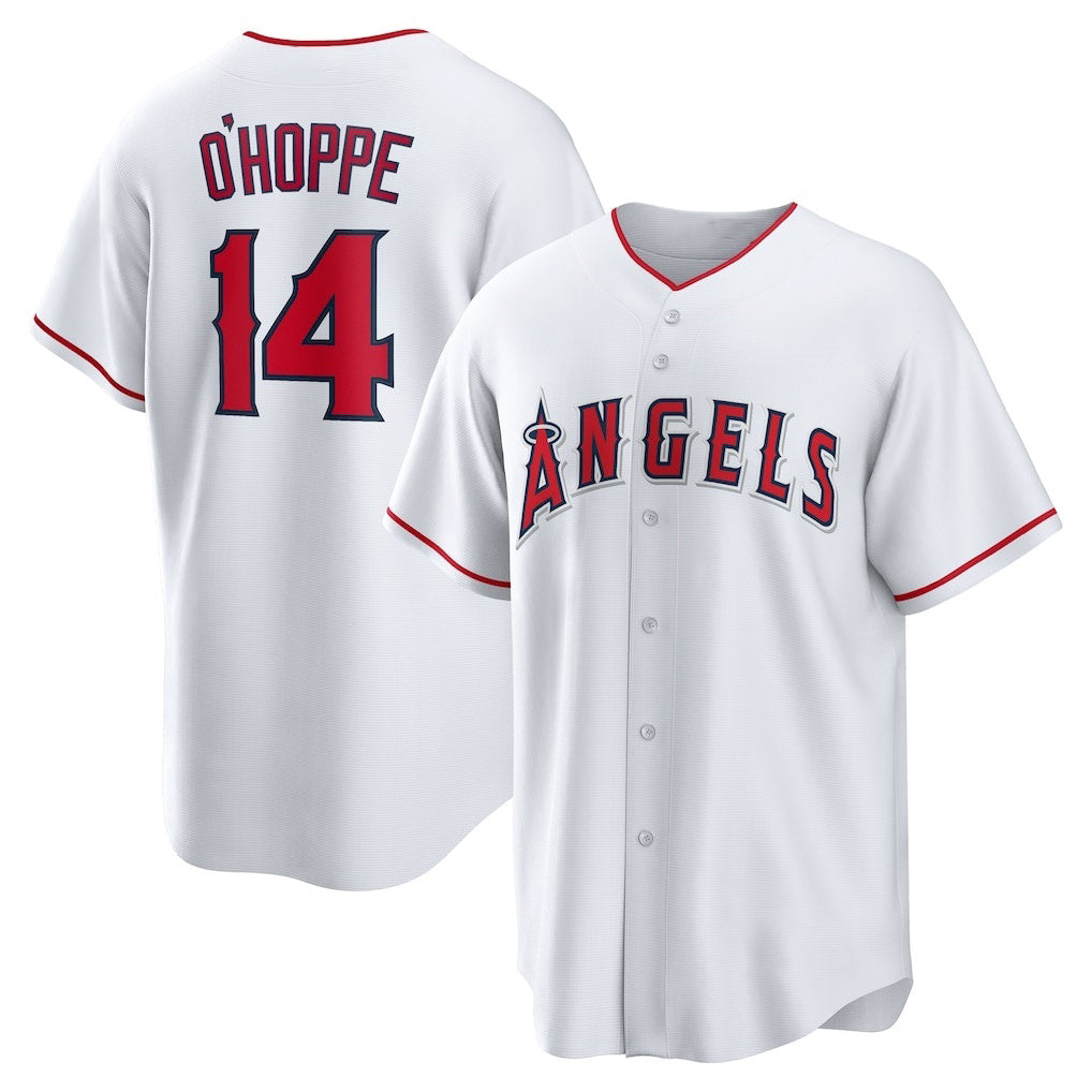 Boles Los Angeles Angels #14 Logan O'Hoppe White  Home Replica Jersey