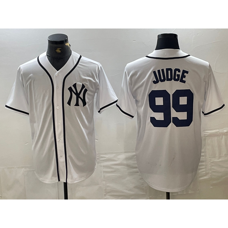 Boles  New York Yankees #99 Aaron Judge White  Fashion Cool Base Jersey