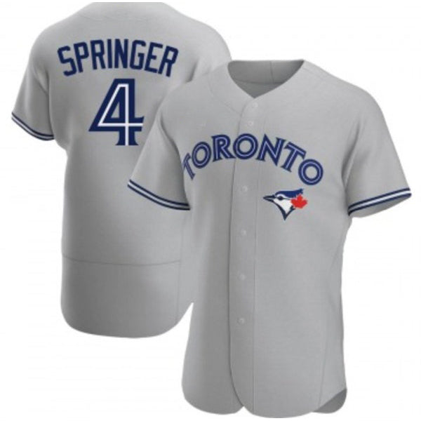Boles  Toronto Blue Jays #4 George Springer Gray  Flex Base Stitched Jersey