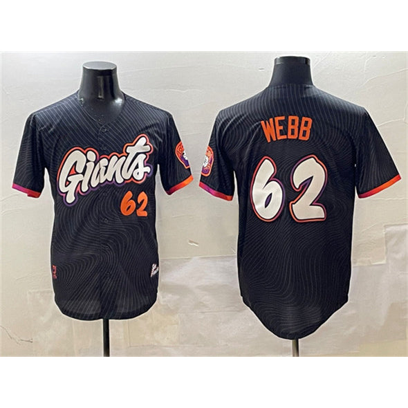 Boles  San Francisco Giants #62 Logan Webb Black  Anthracite 2025 City Connect Limited Stitched Jersey