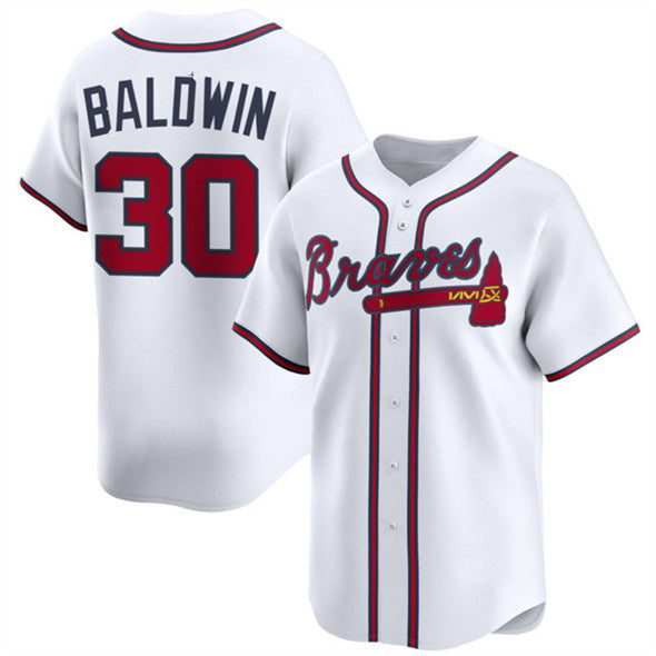 Boles Atlanta Braves #30 Drake Baldwin White  2025 Home Limited Stitched Jersey