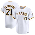 Boles  Pittsburgh Pirates #21 Roberto Clemente White  Home Limited Stitched Jersey