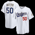 Boles Los Angeles Dodgers #50 Mookie Betts White  2026 Gold Collection Stadium Jersey