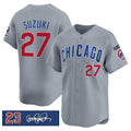 Boles  Chicago Cubs #27 Seiya Suzuki Gray  'Ryne Sandberg Tribute' Vapor Limited V3 Stitched Jersey
