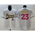 Boles  San Diego Padres #23 Fernando Tatis Jr White  NEW 2023 City Connect Cool Base Stitched Jersey