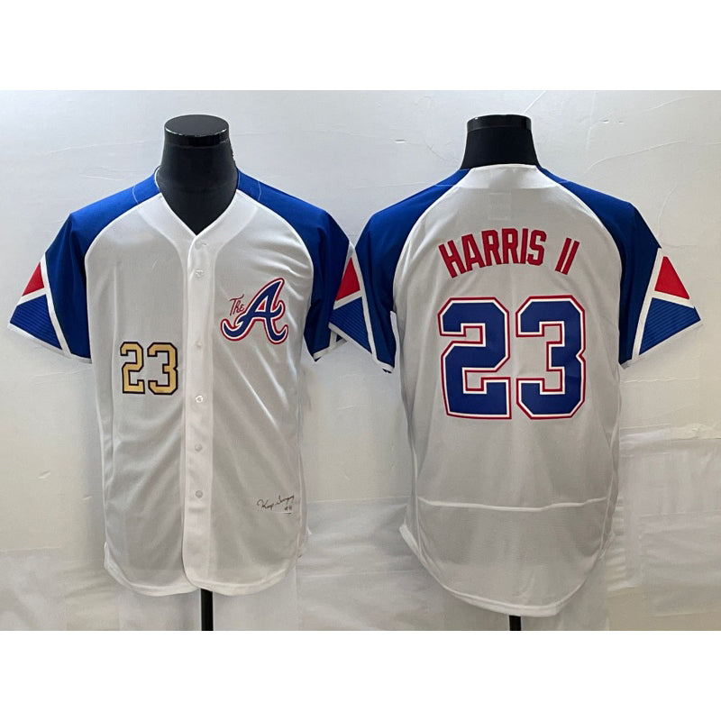 Boles Atlanta Braves #23 Michael Harris II Number White  2023 City Connect Flex Base Stitched Jersey