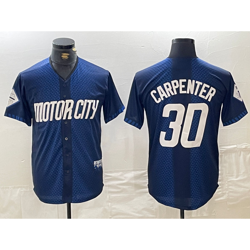 Boles Detroit Tigers #30 Kerry Carpenter 2024 Navy  City Connect Cool Base Limited Stitched Jersey