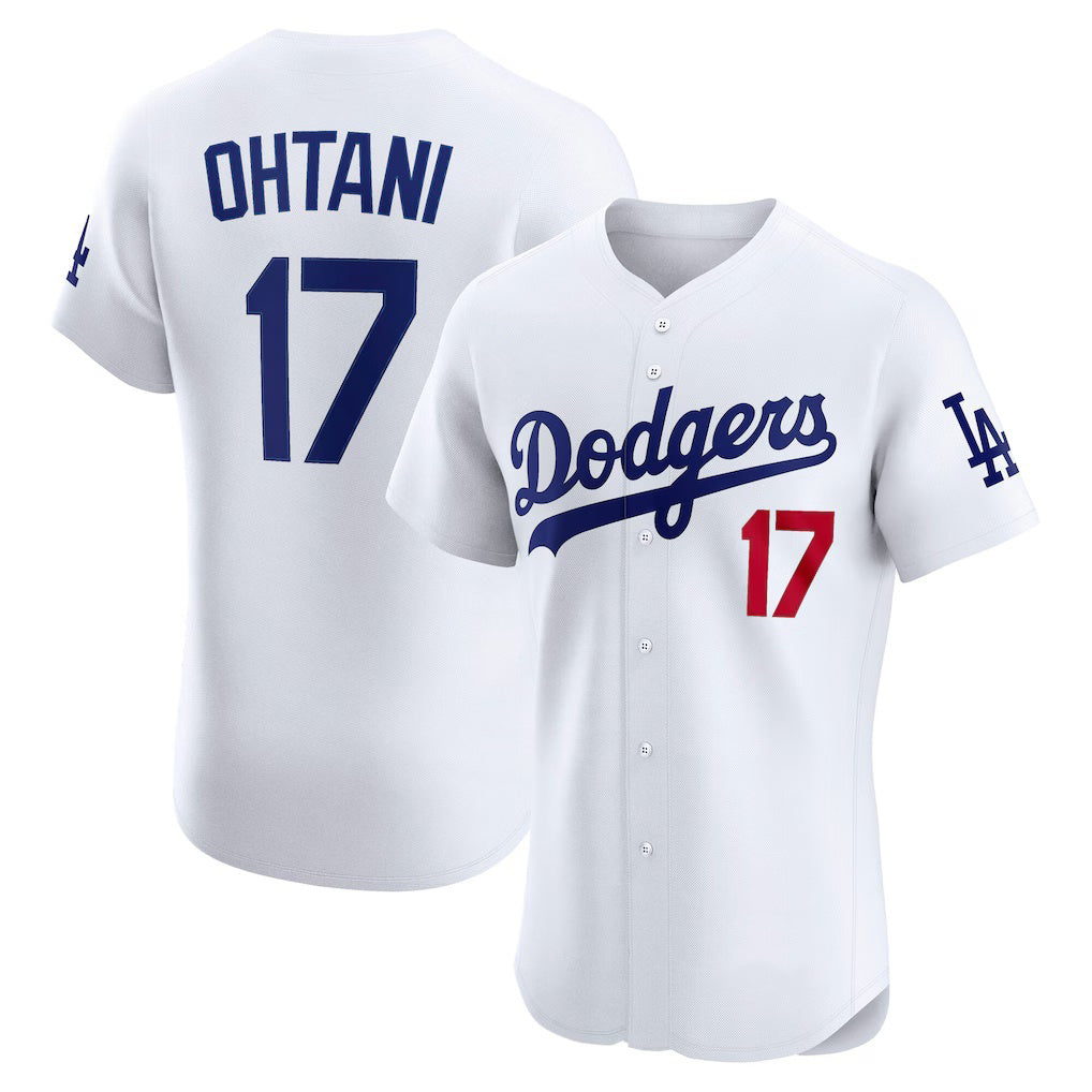 Boles Los Angeles Dodgers #17 Shohei Ohtani White  Home Elite Jersey