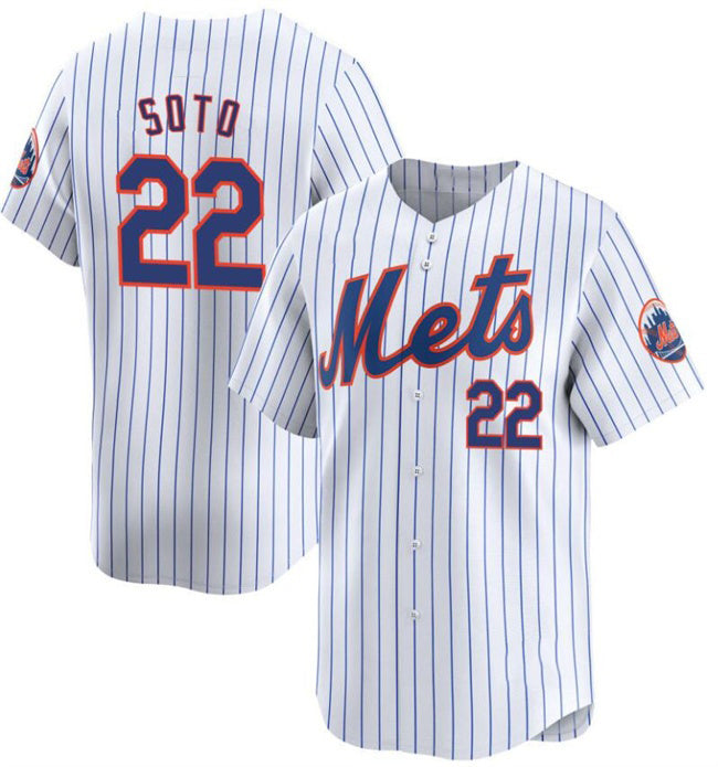 Boles  New York Mets #22 Juan Soto White  Home Limited Stitched Jersey