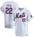 Boles  New York Mets #22 Juan Soto White  Home Limited Stitched Jersey