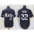 Boles  New York Mets #22 Juan Soto Black  'Gotham Gothic Edition' Vapor Premier Limited Stitched Jersey