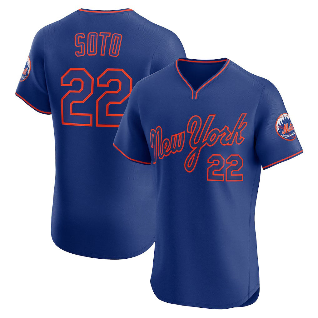 Boles  New York Mets #22 Juan Soto Royal  Alternate 2 Elite Jersey