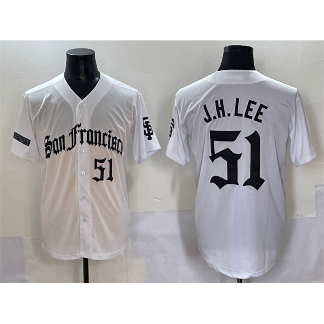 Boles  San Francisco Giants #51 Jung Hoo Lee White  'Gothic Fog Edition' Vapor Premier Limited Stitched Jersey