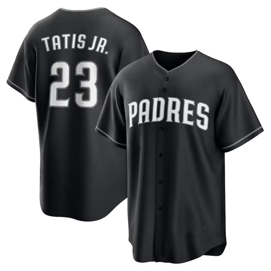 Boles  San Diego Padres #23 Fernando Tatis Jr. Black  Limited Stitched Jersey