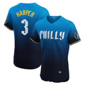 Boles  Philadelphia Phillies #3 Bryce Harper Navy  City Connect Elite Jersey