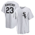 Boles  Chicago White Sox #23 Andrew Benintendi White-Black  Home Official Player Jersey