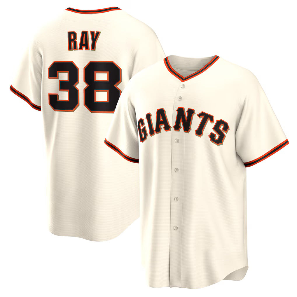 Boles  San Francisco Giants #38 Robbie Ray Cream  Home Replica Jersey