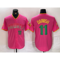 Boles  San Diego Padres #11 Yu Darvish Pink  Player Number Fashion Jersey