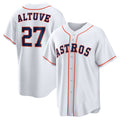 Boles Houston Astros #27 Jose Altuve White  Home Replica Player Name Jersey