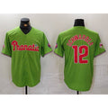 Boles  Philadelphia Phillies #12 Kyle Schwarber Green  With Patch Stitched Cool Base Jersey