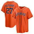Boles Houston Astros #27 Jose Altuve Orange  Alternate Replica Player Name Jersey