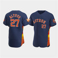 Boles Houston Astros #27 Jose Altuve Navy  60th Anniversary Flex Base Stitched Jersey