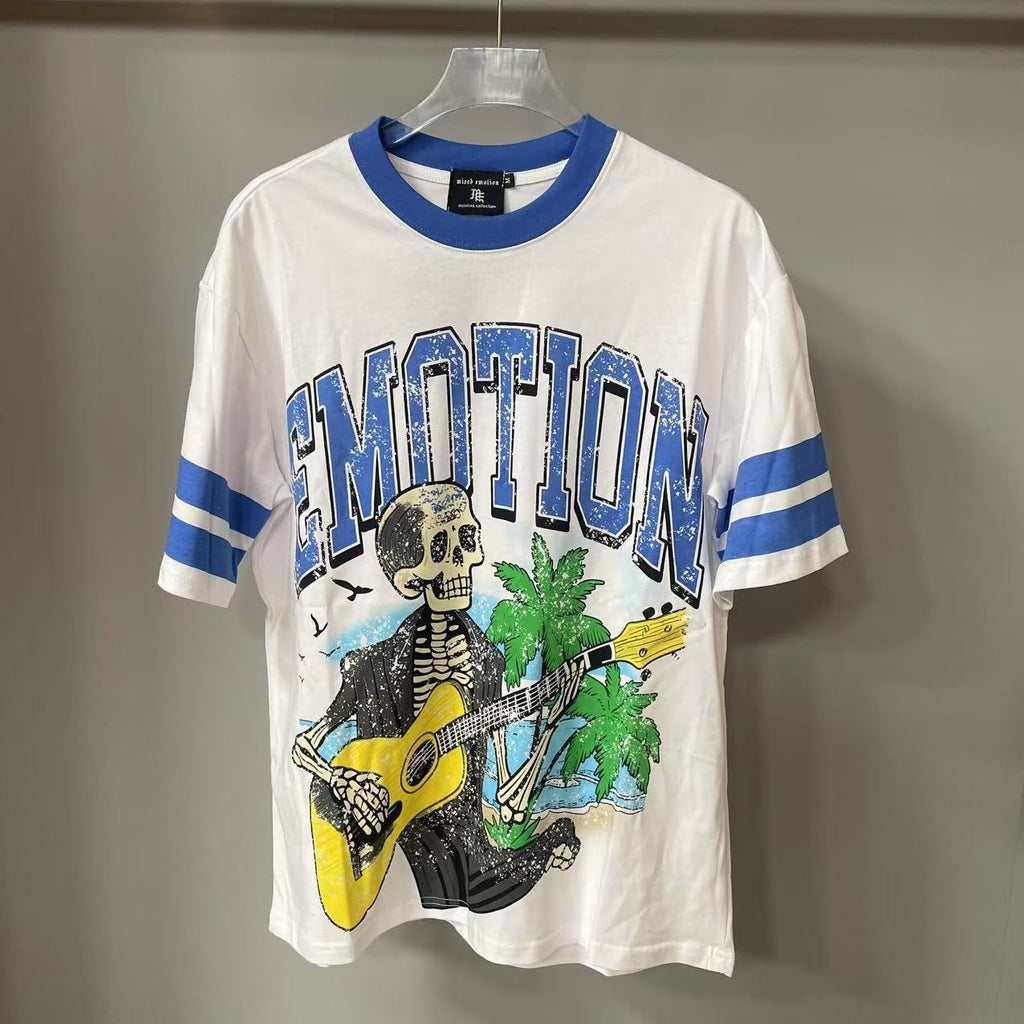 European Fashion Printed Short-Sleeve T-Shirt for Men Trendy Brand