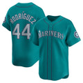 Boles Seattle Mariners #44 Julio Rodr¨ªguez Teal  Alternate Limited Player Jersey