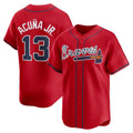 Boles Atlanta Braves #13 Ronald Acu?a Jr. Red  Alternate Limited Player Jersey